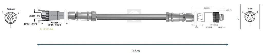 SSMELE CABLE ENSAMB 0.5-528646 PMC