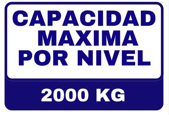 SSMART CARTEL CAPACIDAD MÁXIMA 2000KG GRANDE